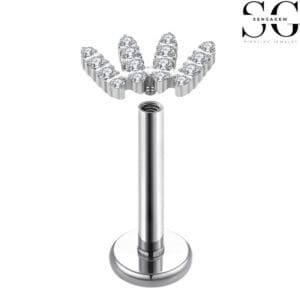 SGYS1003 F-136 Titanium Crown Labret Piercing Jewelry