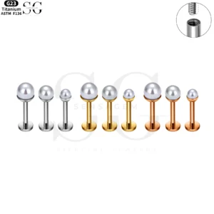SG4007 Titanium Pearl Internal Thread Labret
