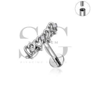 SG4355 ASTM F136 Implant Grade Titanium Lace Filigree Labret