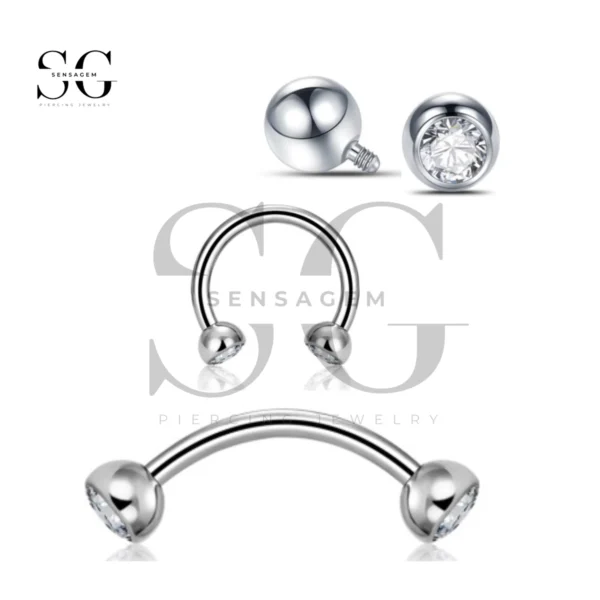 SG7023 Internally Threaded Curved Barbell