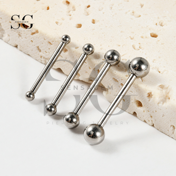 SGJT26-316L Externally Threaded Straight Barbell