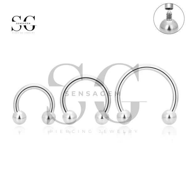 SGYS8004 F-136 Titanium Internally Theaded Curved Barbell