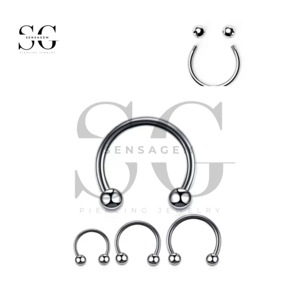 SGYS8004-2 316L Externally Threaded Curved Barbell