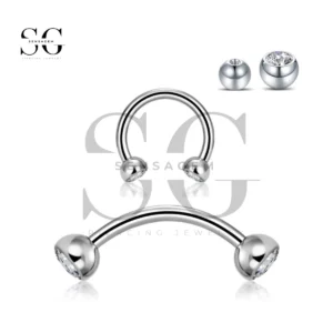 SGYS8023 1 Externally Threaded Curved Barbell