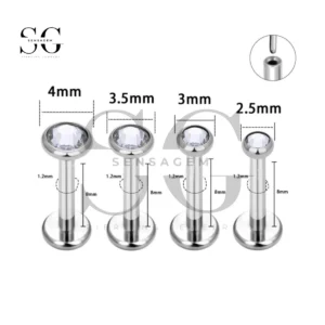 SGM05 Disk Shaped Threadless Labret Piercing