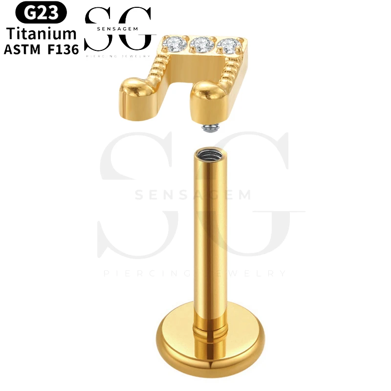 SGYS1026 CZ Star Cluster Flat Back Labret Cartilage Stud - Afbeelding 2