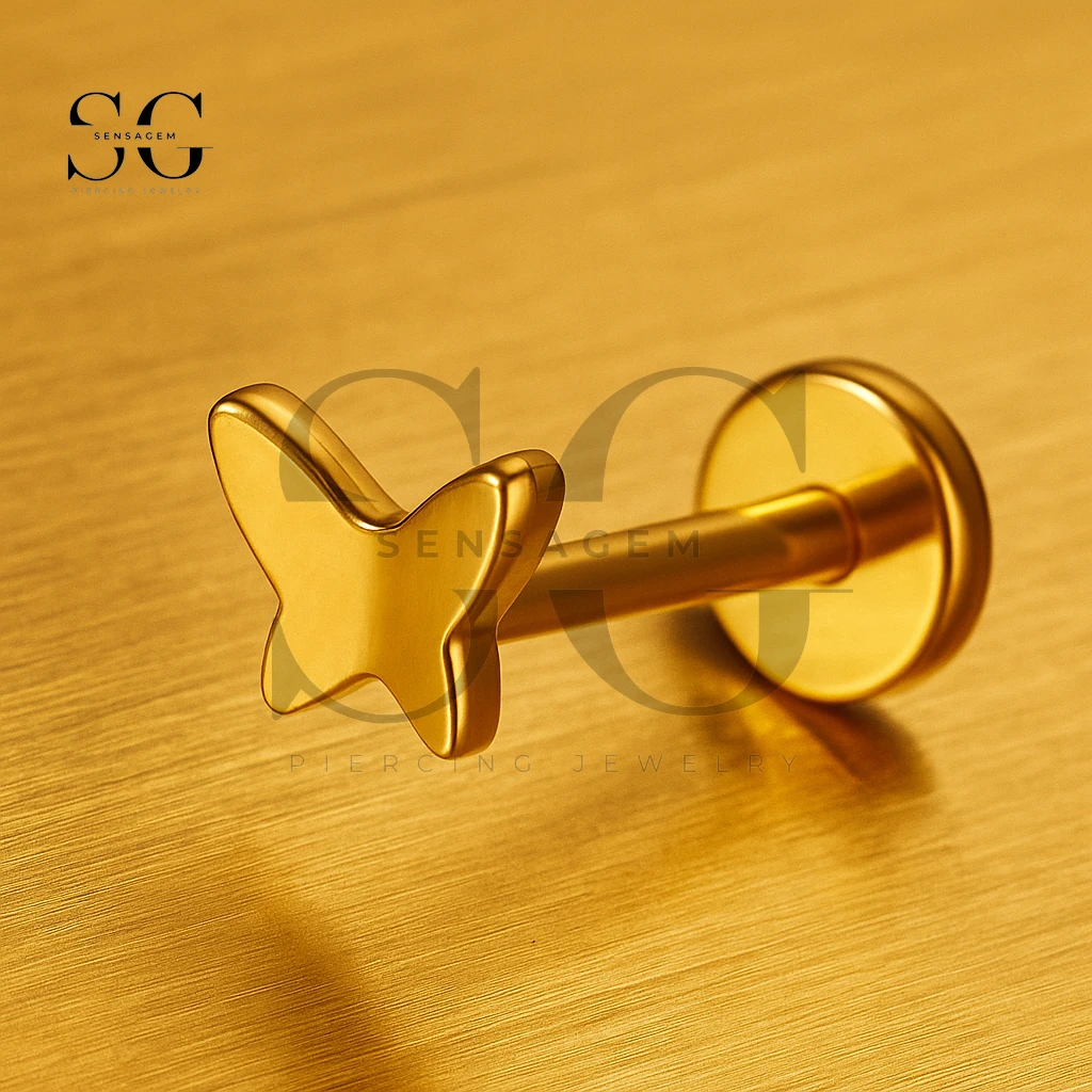 SGYS1105 Titanium Internal Thread Butterfly Stud