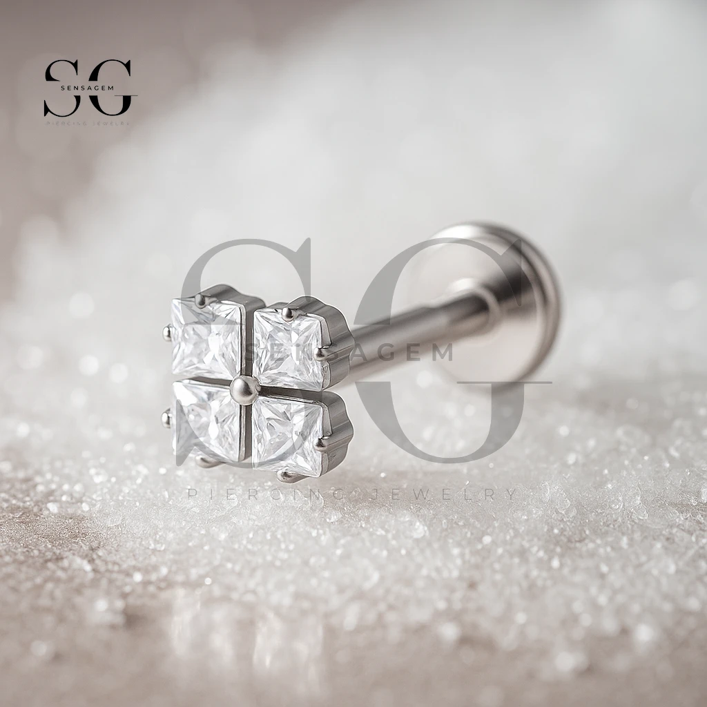 SGYS1186 Tiny Flower Gem Cluster Flat Back Stud