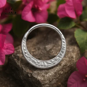 Anneau clicker texturé en titane de qualité implantaire SGYS2066 F-136