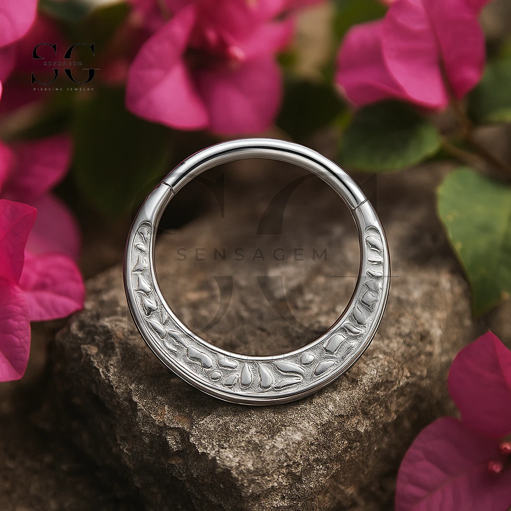 SGYS2066 Anillo Clicker texturizado de titanio F-136 de grado de implante