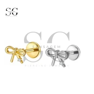 SG4307 Cute Bowknot Titanium Internally Threaded Labret