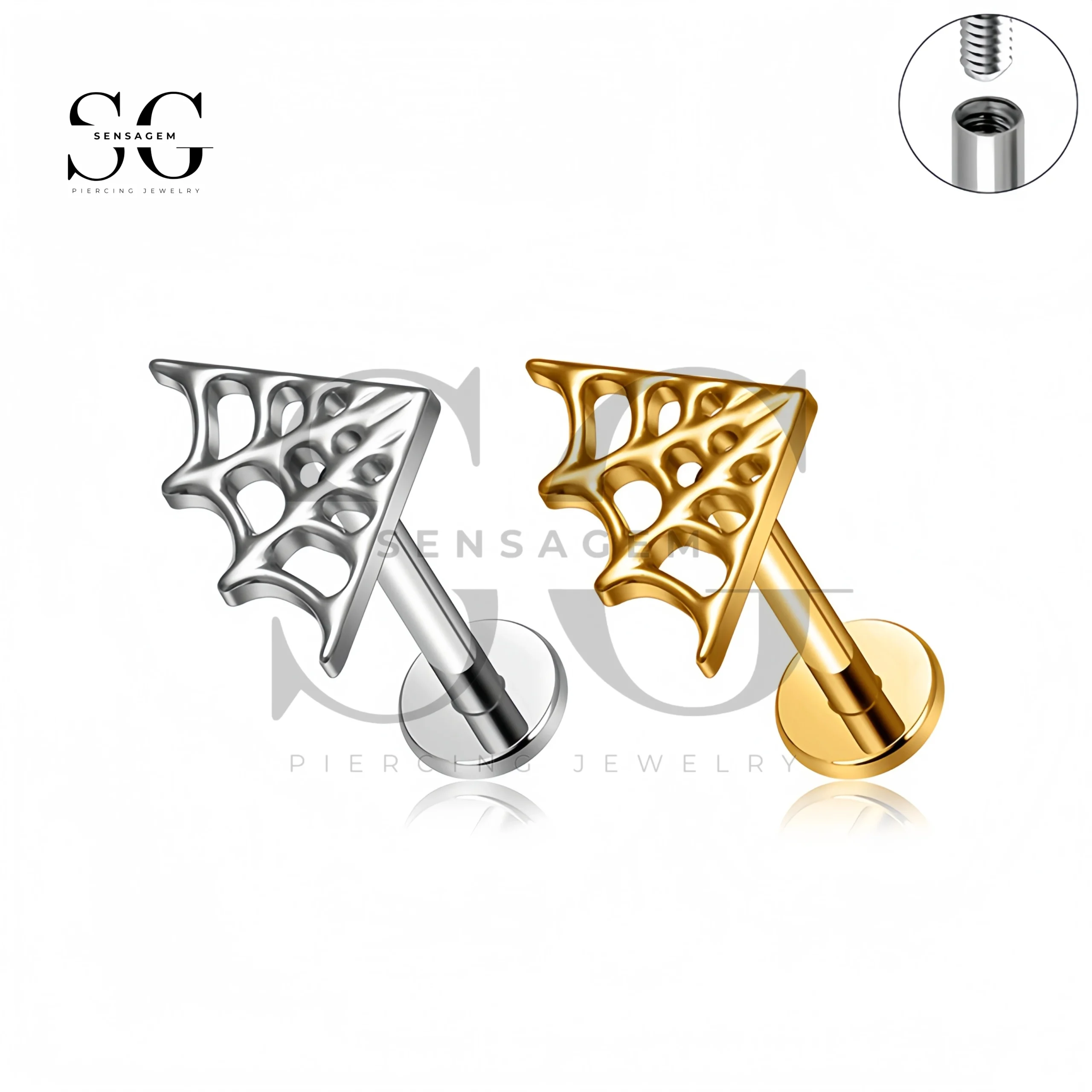 SG4402 Titan-Spinnennetz-Lippenstecker-Schmuck