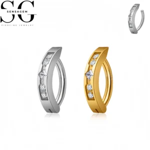 SG6057 F136 Titanium Crystal Belly Button Ring Navel Piercing Jewelry