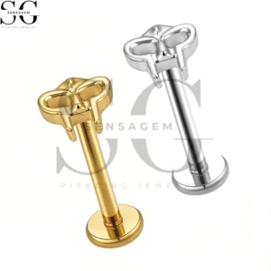 SGYS1286 Reaper Labret Stud Internally Threaded Lip Piercing Jewelry