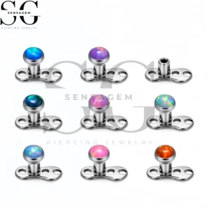 SG7038 G23 Juego de base de anclaje dérmico de titanio y tapa de ópalo