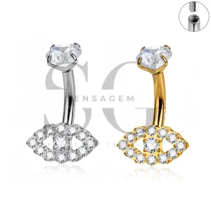 SG7061 ASTM F136 Implant Grade Titanium Evil Eye Navel Ring